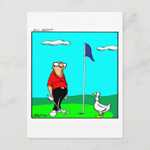 Carte postale Humour de golf amusant