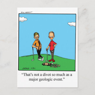 Carte postale Humour de golf amusant