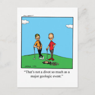 Carte postale Humour de golf amusant