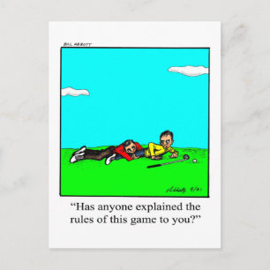 Carte postale Humour de golf amusant
