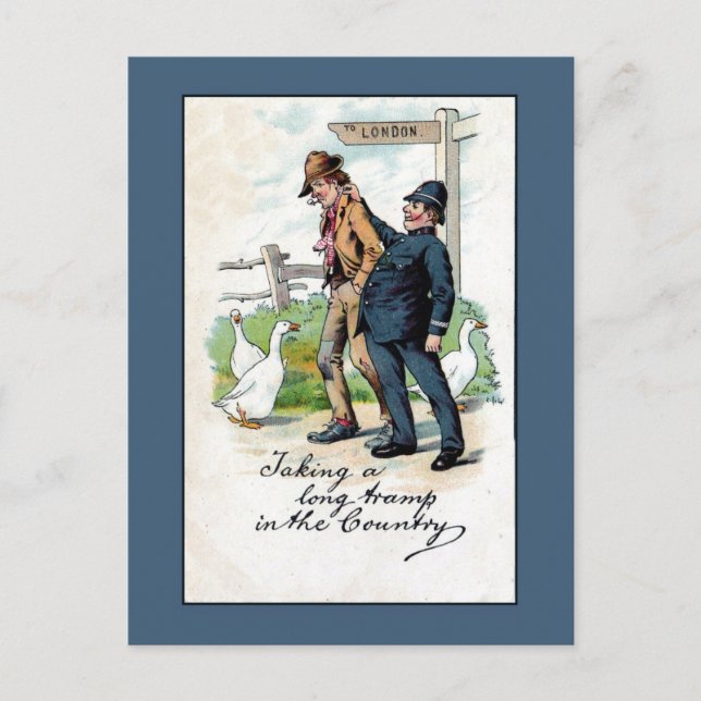 Carte Postale Humour de la police vintage britannique (Devant)