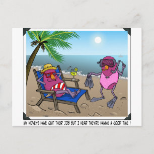 Carte Postale Humour de l'insuffisance rénale