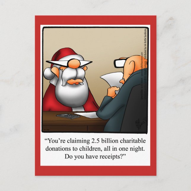 Carte postale Humour de Noël amusant (Devant)