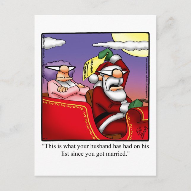 Carte postale Humour de Noël amusant (Devant)