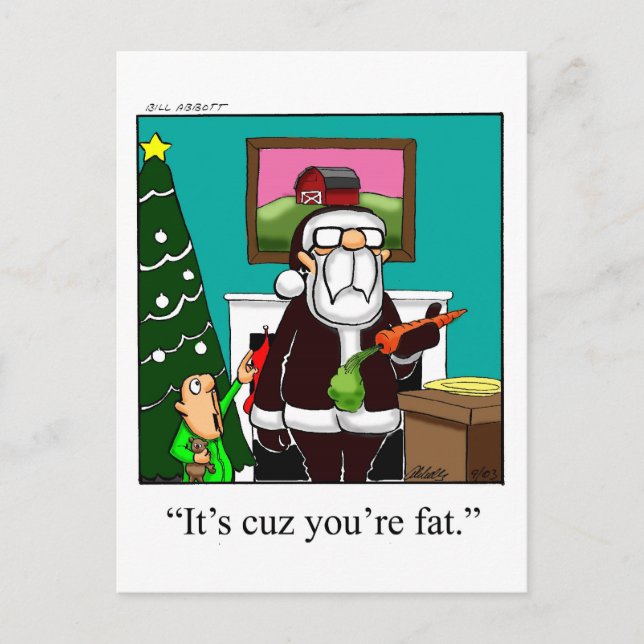 Carte postale Humour de Noël amusant (Devant)