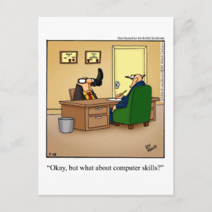Carte postale Humour de recherche d'emploi