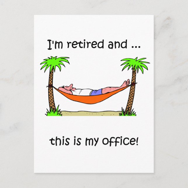 Carte Postale Humour de retraite amusant (Devant)