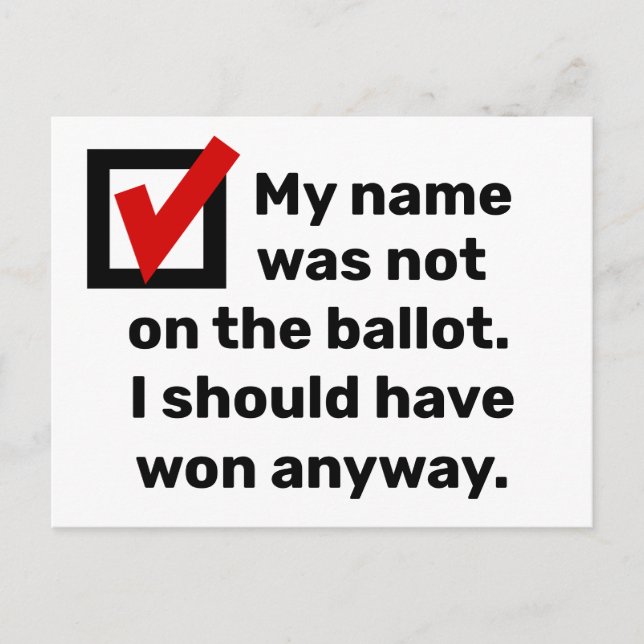 Carte Postale Humour des élections 2024 (Devant)