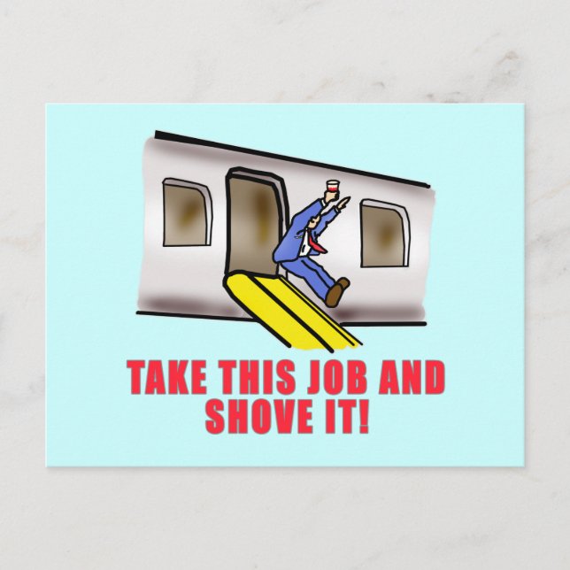 Carte Postale Humour d'urgence du préposé aux vols (Devant)