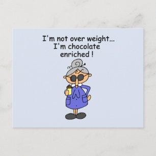 Carte Postale Humour enrichi par chocolat