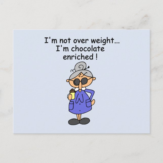Carte Postale Humour enrichi par chocolat (Devant)