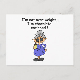 Carte Postale Humour enrichi par chocolat