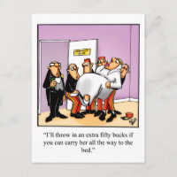 Carte postale Humour mariage amusant