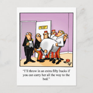 Carte postale Humour mariage amusant