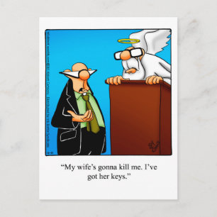 Carte postale Humour mariage amusant