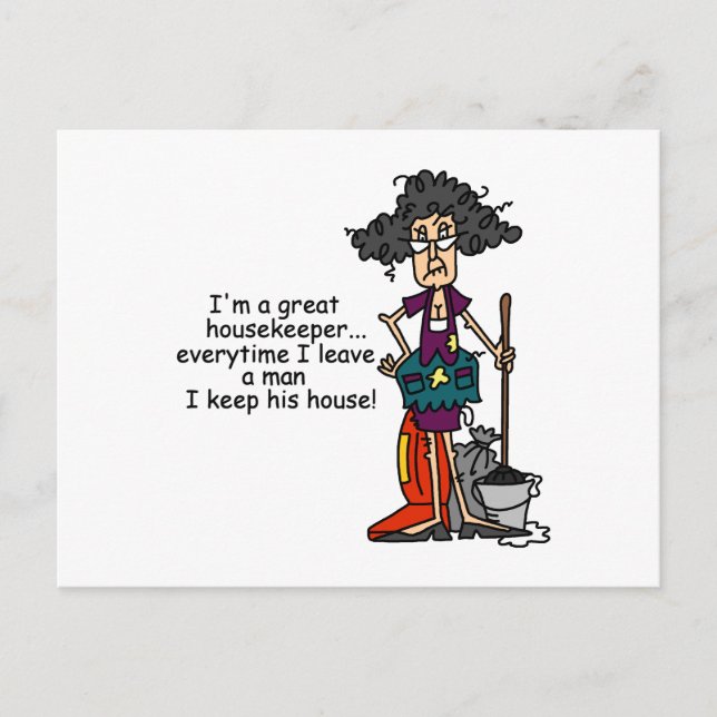 Carte Postale Humour ménager (Devant)