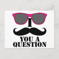 Humour moustache avec lunettes de soleil roses