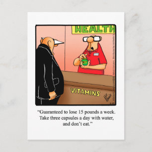 Carte postale Humour perte de poids