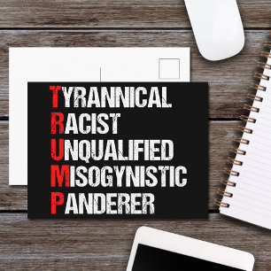 Carte Postale Humour politique acronyme anti-Trump