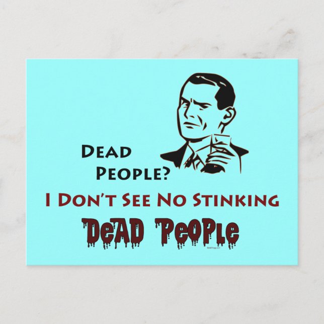 Carte postale Humour rétro des personnes mortes pu (Devant)
