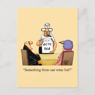 Carte postale Humour vin amusant