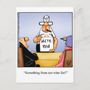 Carte postale Humour vin amusant