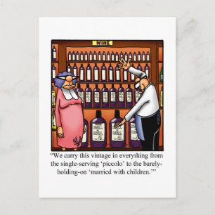 Carte postale Humour vin amusant