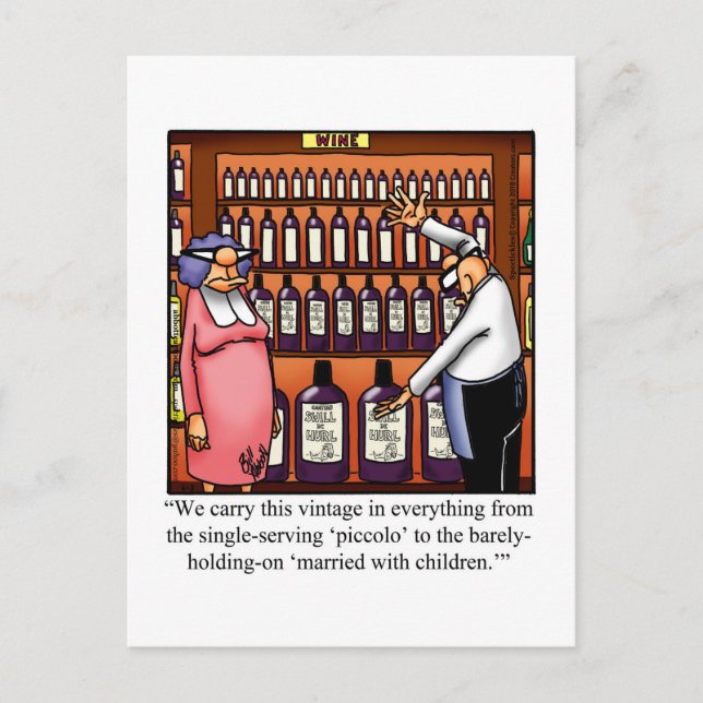Carte postale Humour vin amusant (Devant)