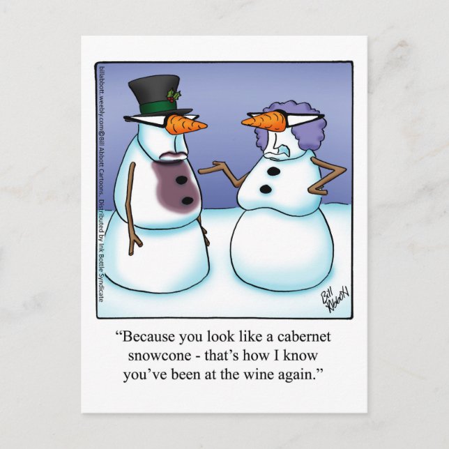 Carte postale Humour vin amusant (Devant)