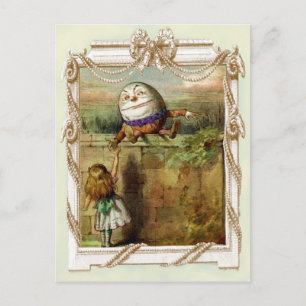 Carte Postale Humpty Dumpty et Alice
