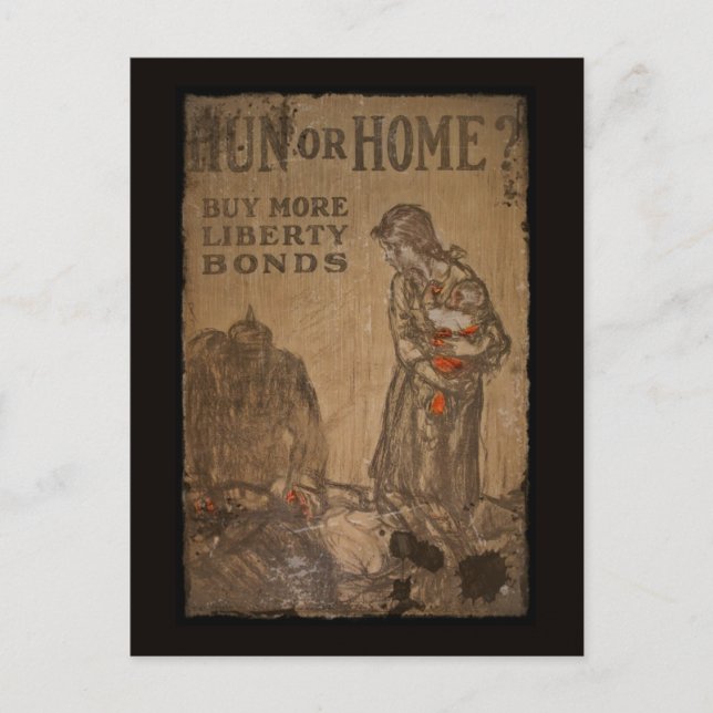 Carte Postale Hun ou Home Acheter des obligations WWI (Devant)