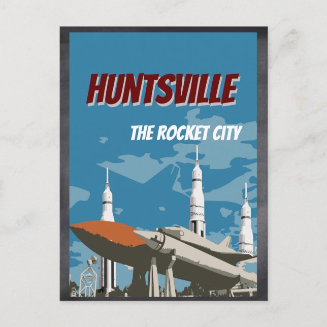 Carte postale Huntsville, AL Alabama Rocket (Devant)
