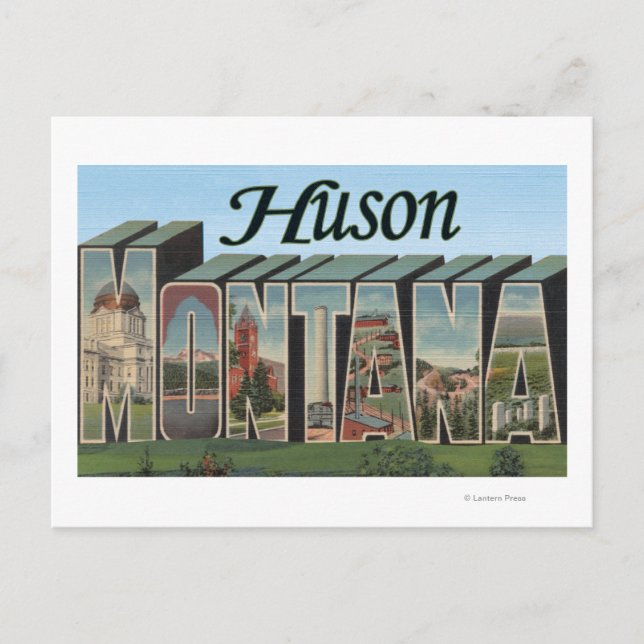 Carte Postale Huson, MontanaGrandes lettres ScènesHuson, MT (Devant)