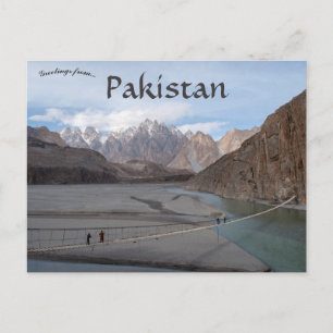 Carte Postale Hussaini Hanging Bridge Pakistan