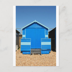 Carte Postale hutte de plage bleue