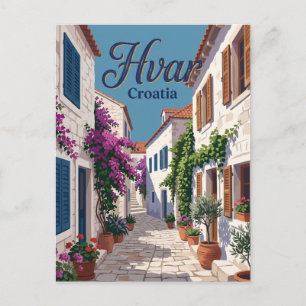 Carte Postale Hvar Alley Croatie