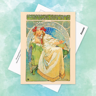 Carte Postale Hyacinth Alphonse Mucha