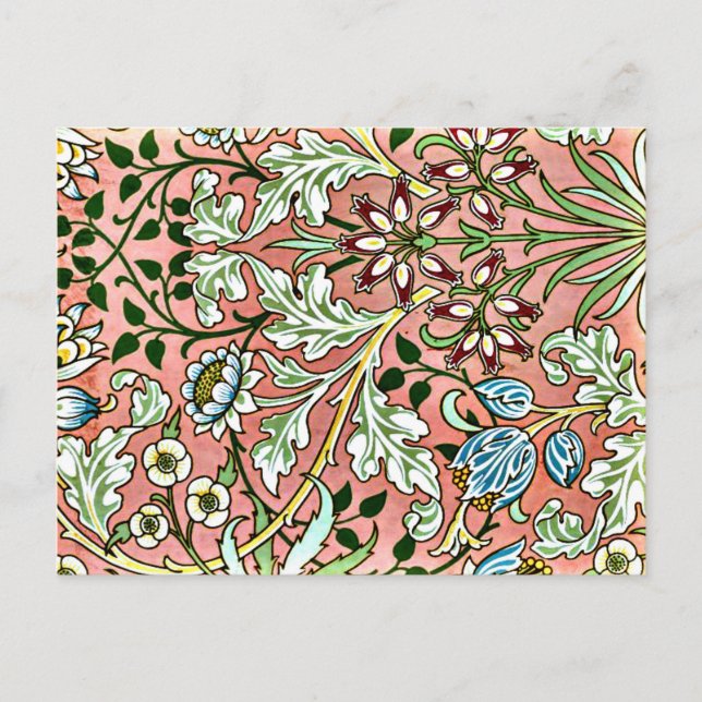 Carte Postale Hyacinth, un motif William Morris (Devant)