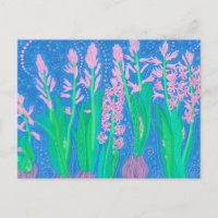 Hyacinthes roses Fleurs de printemps peinture d'ar