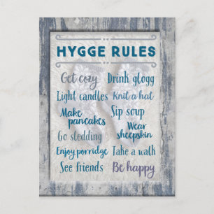 Carte Postale Hygge Rules