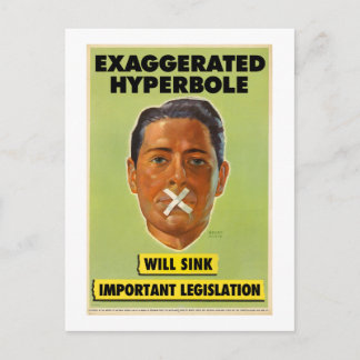 Carte postale Hyperbole exagérée