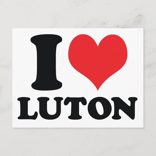 Carte Postale I Coeur / amour Luton (Devant)