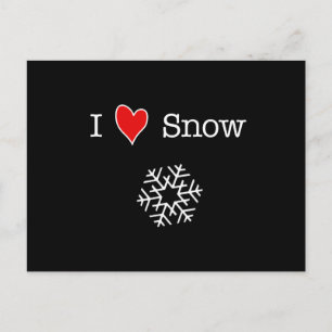 Carte Postale I (coeur) Neige