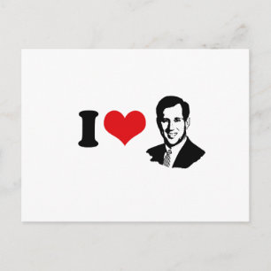 CARTE POSTALE I COEUR SANTORUM 2012