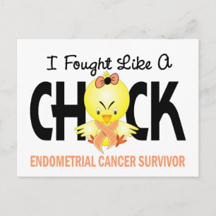 Carte Postale I Fought Like A Chick Endometrial Cancer Survivor
