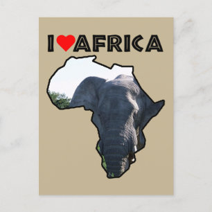 Carte postale I Heart Africa Elephant Ears