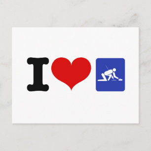 Carte Postale I Heart Curling