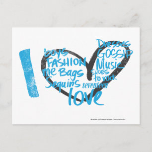 Carte Postale I Heart Graffiti Aqua