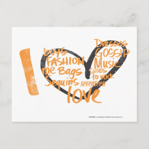 Carte Postale I Heart Graffiti Orange