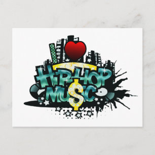 Carte Postale I Heart Hip hop Music